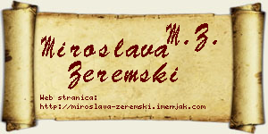 Miroslava Zeremski vizit kartica